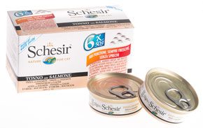 24064_Vlazna hrana za macke Schesir multipak tuna i losos 6x50gr
