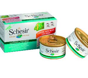 50016_Vlazna hrana za pse Schesir Multipack Dog pile i curetina 4x85gr