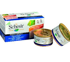 50017_Vlazna hrana za pse Schesir Multipac Dog tuna i brancin 4x85gr